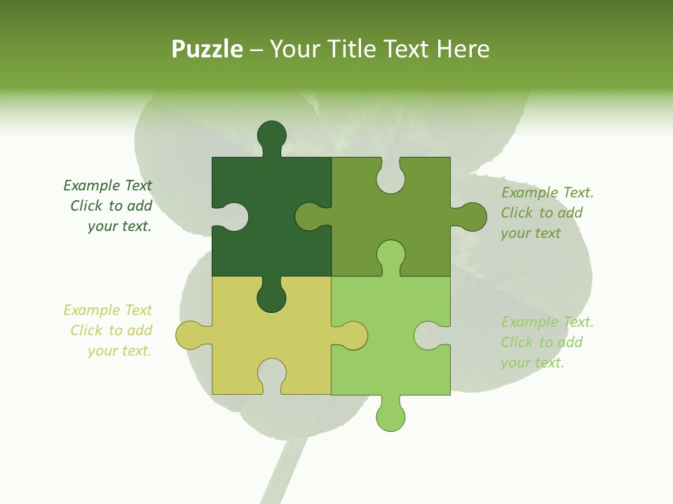 White Background Leaf One Object PowerPoint Template