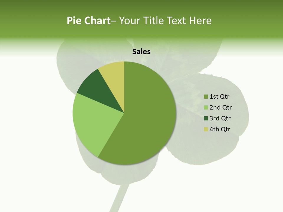 White Background Leaf One Object PowerPoint Template