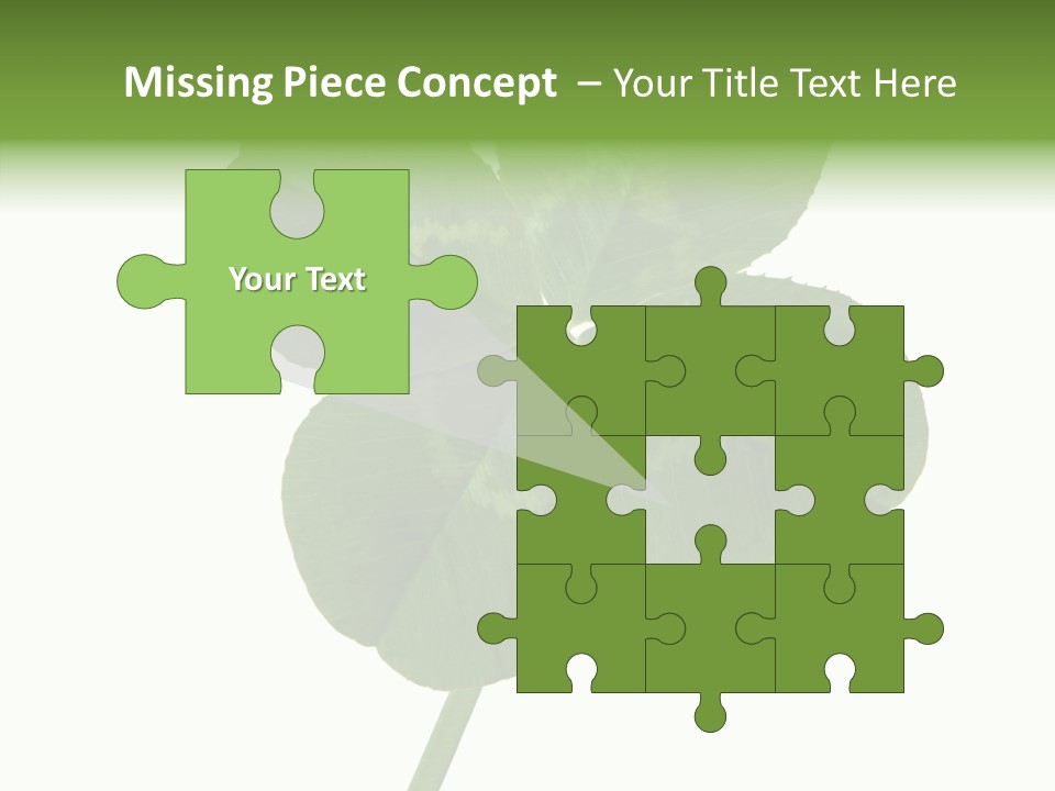 White Background Leaf One Object PowerPoint Template