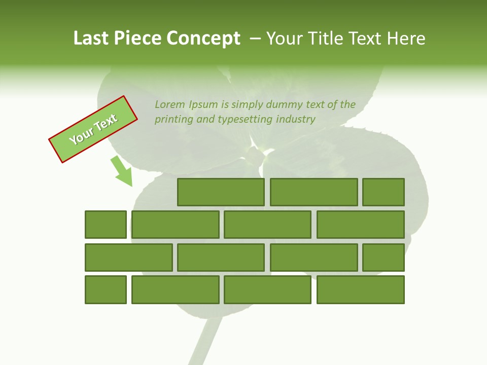 White Background Leaf One Object PowerPoint Template