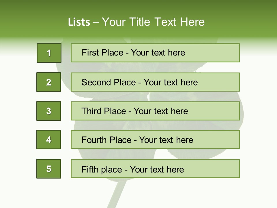 White Background Leaf One Object PowerPoint Template