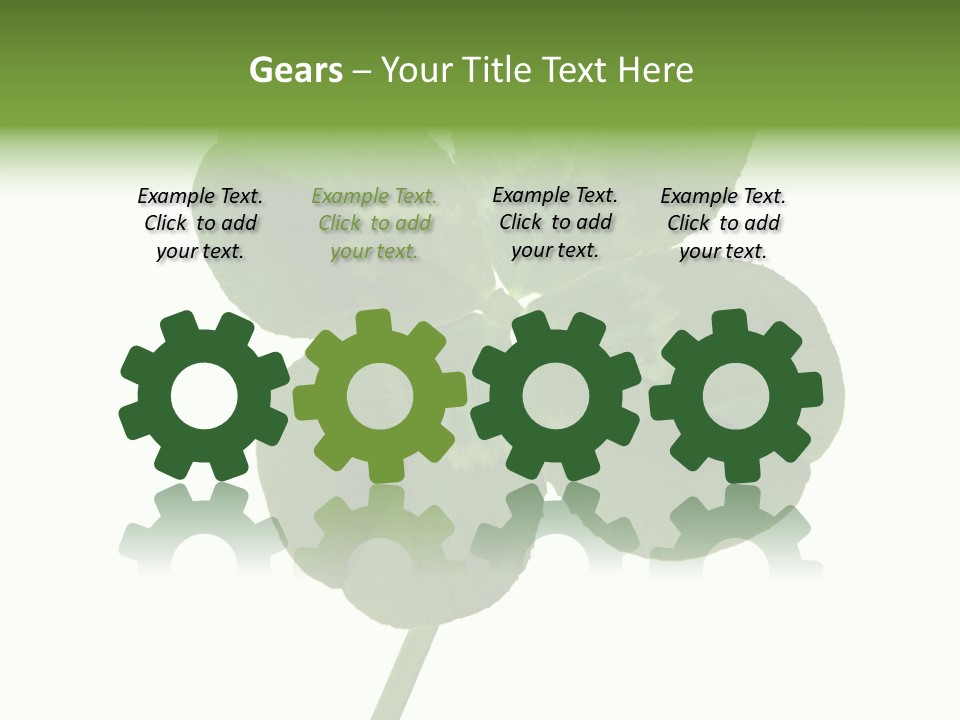 White Background Leaf One Object PowerPoint Template