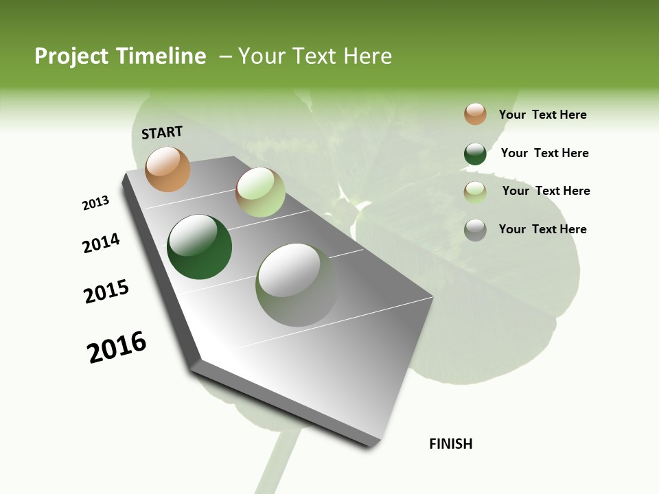 White Background Leaf One Object PowerPoint Template