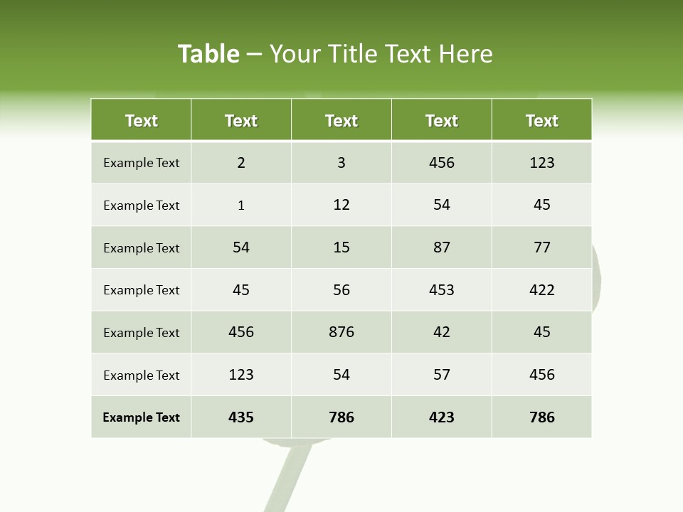 White Background Leaf One Object PowerPoint Template