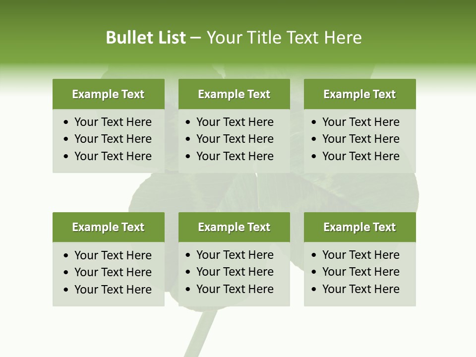 White Background Leaf One Object PowerPoint Template
