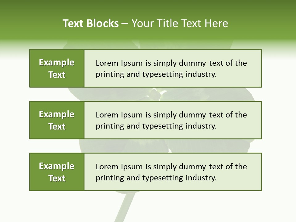 White Background Leaf One Object PowerPoint Template