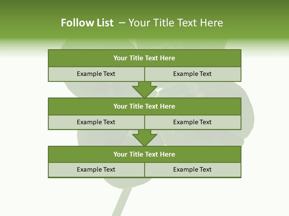 White Background Leaf One Object PowerPoint Template