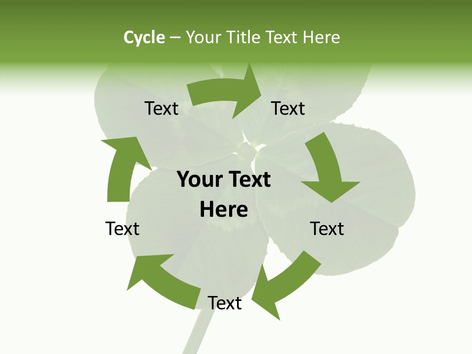 White Background Leaf One Object PowerPoint Template