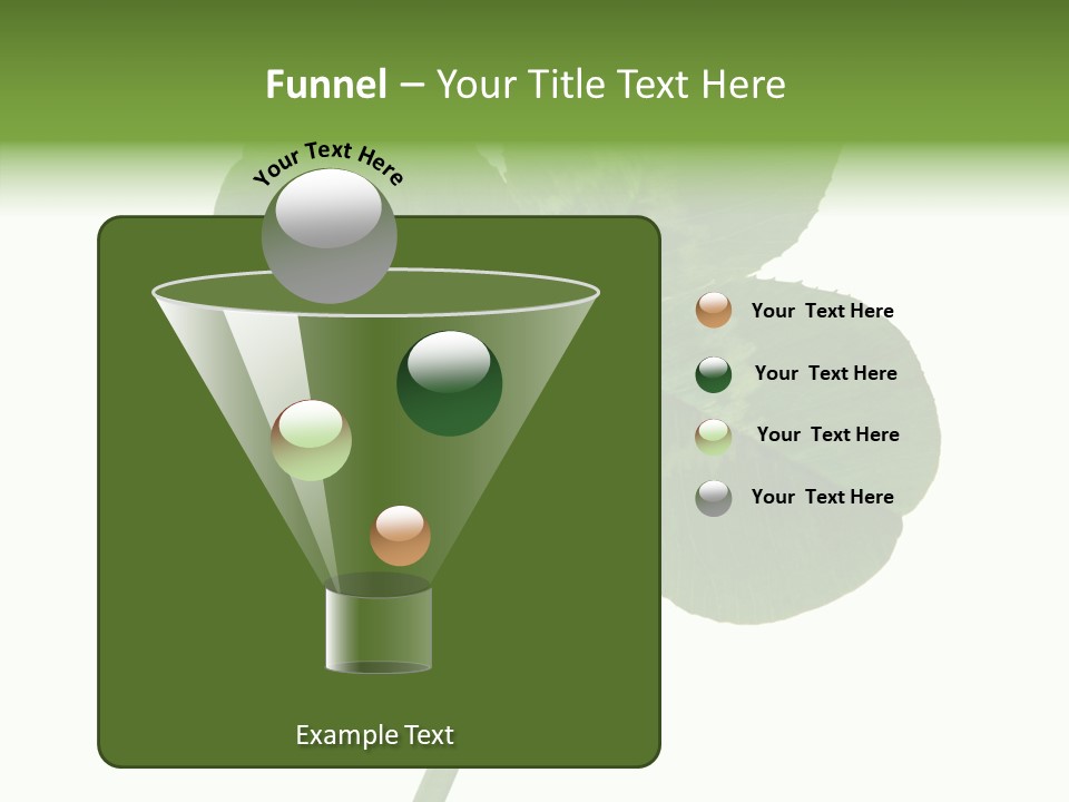 White Background Leaf One Object PowerPoint Template