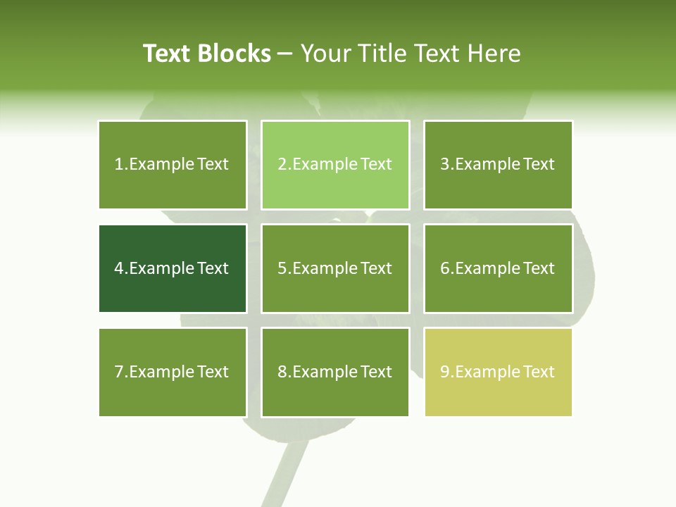 White Background Leaf One Object PowerPoint Template