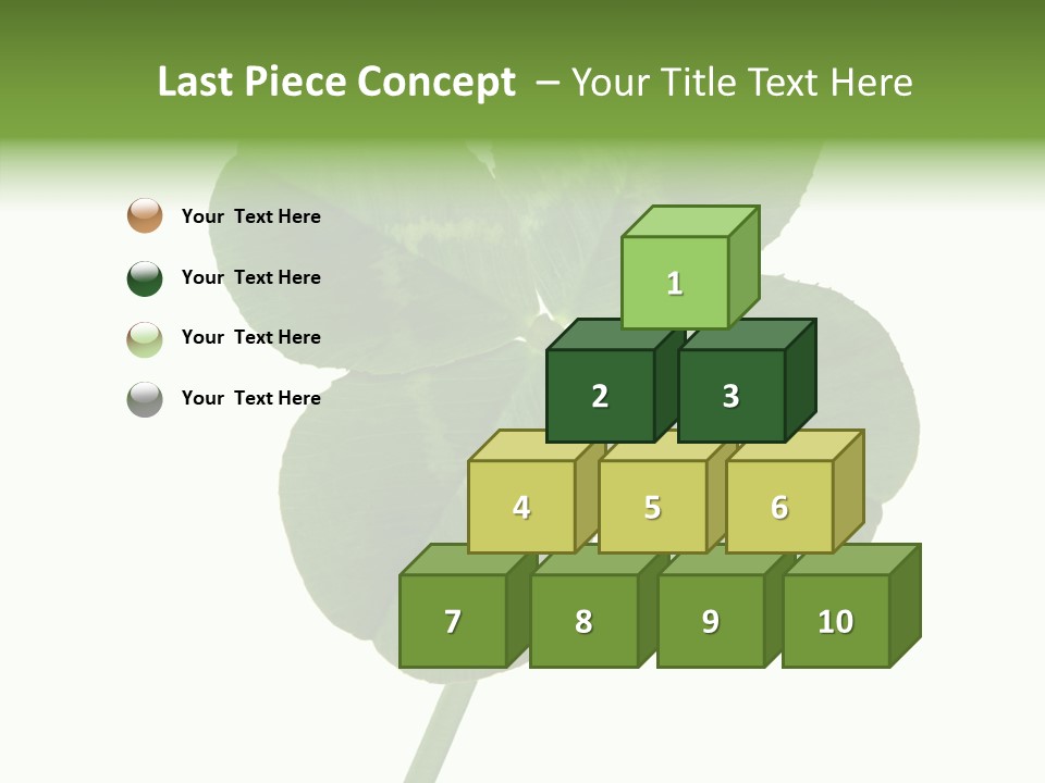 White Background Leaf One Object PowerPoint Template