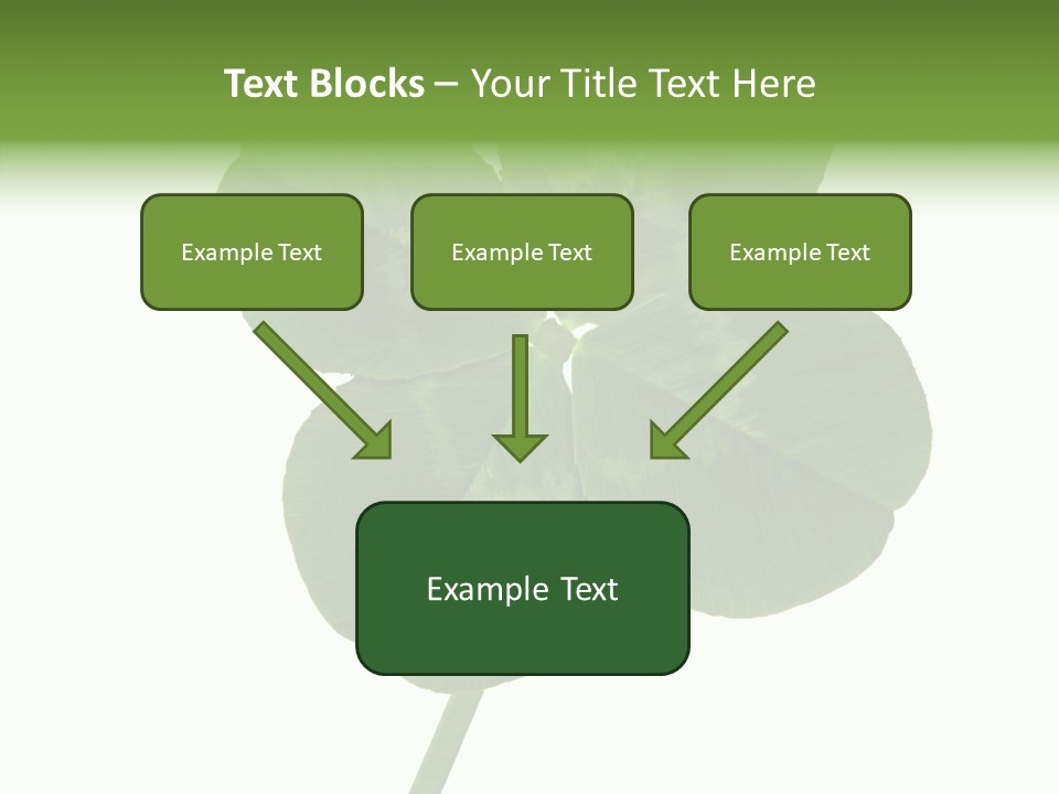 White Background Leaf One Object PowerPoint Template