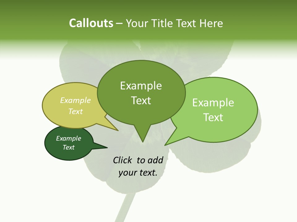White Background Leaf One Object PowerPoint Template