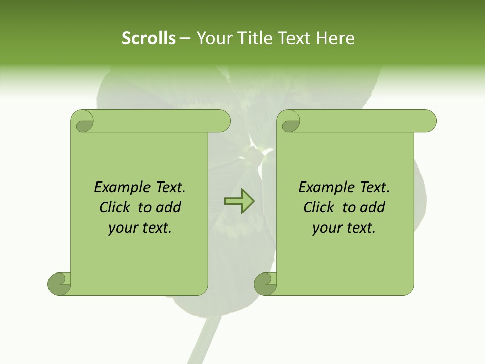 White Background Leaf One Object PowerPoint Template