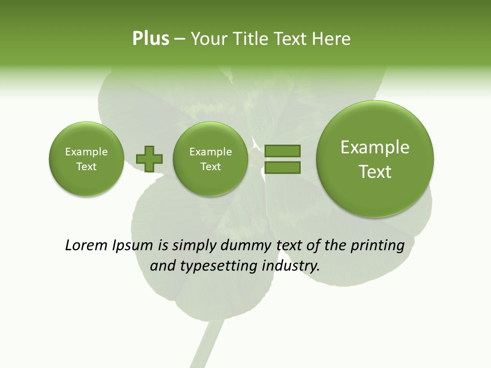 White Background Leaf One Object PowerPoint Template