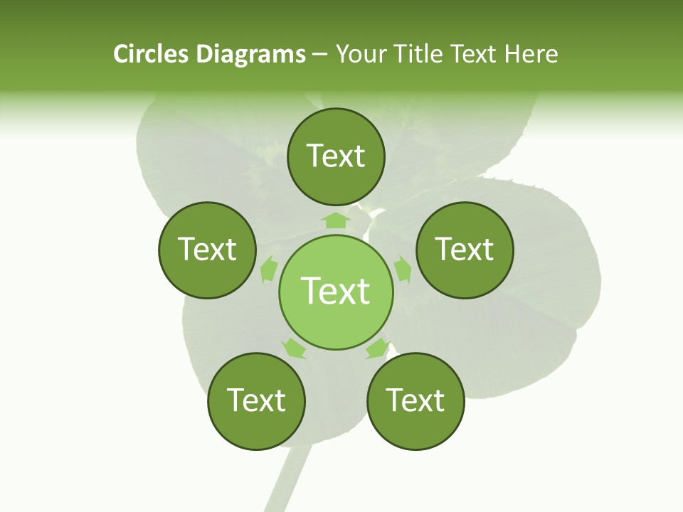 White Background Leaf One Object PowerPoint Template