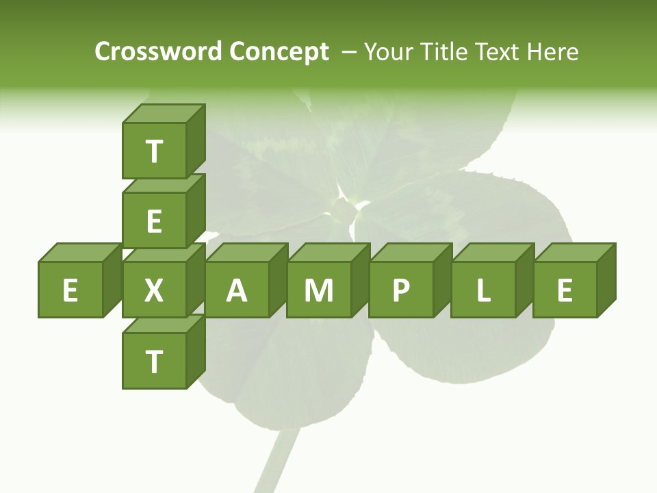 White Background Leaf One Object PowerPoint Template