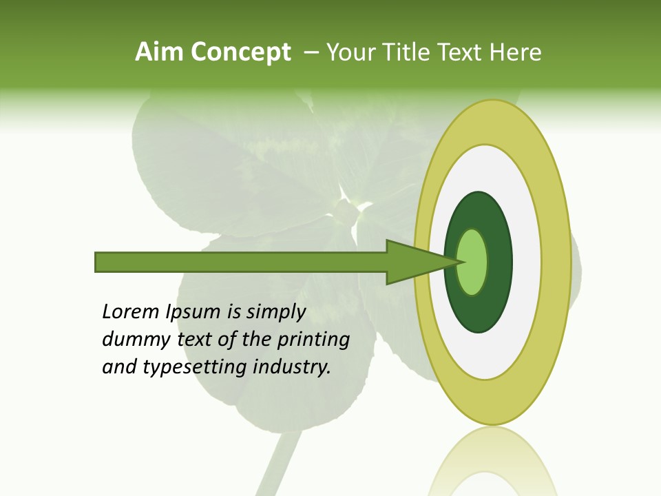 White Background Leaf One Object PowerPoint Template