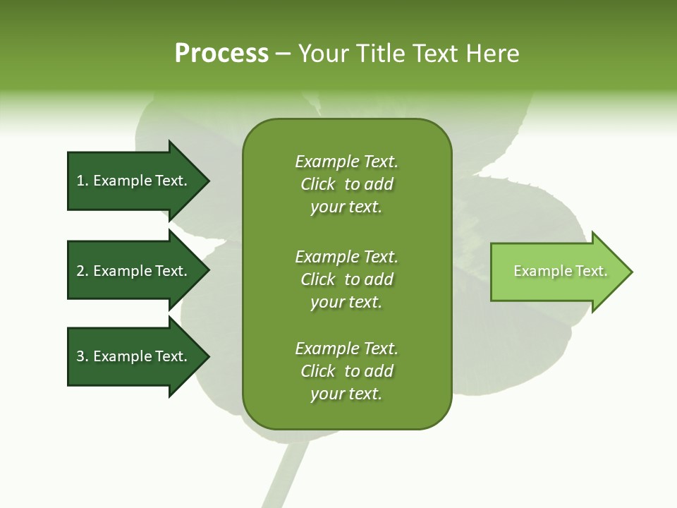 White Background Leaf One Object PowerPoint Template