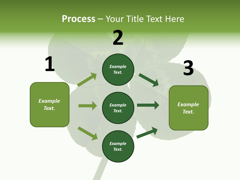 White Background Leaf One Object PowerPoint Template