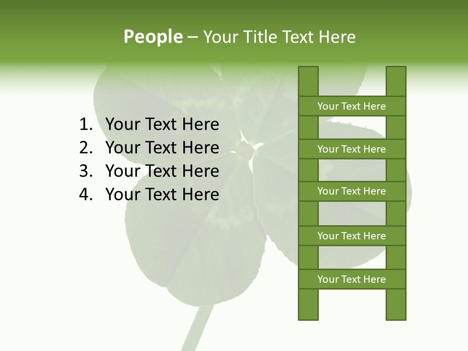 White Background Leaf One Object PowerPoint Template