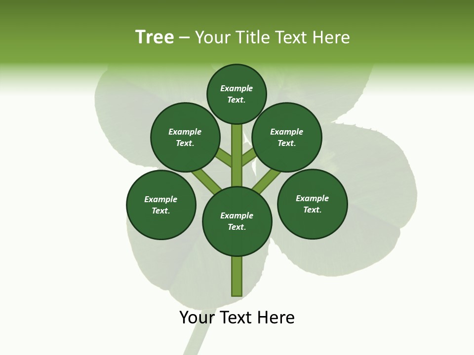 White Background Leaf One Object PowerPoint Template