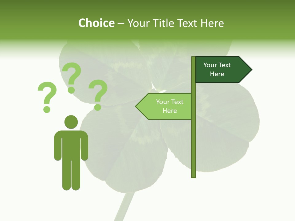 White Background Leaf One Object PowerPoint Template