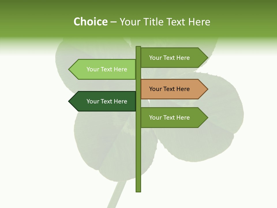 White Background Leaf One Object PowerPoint Template