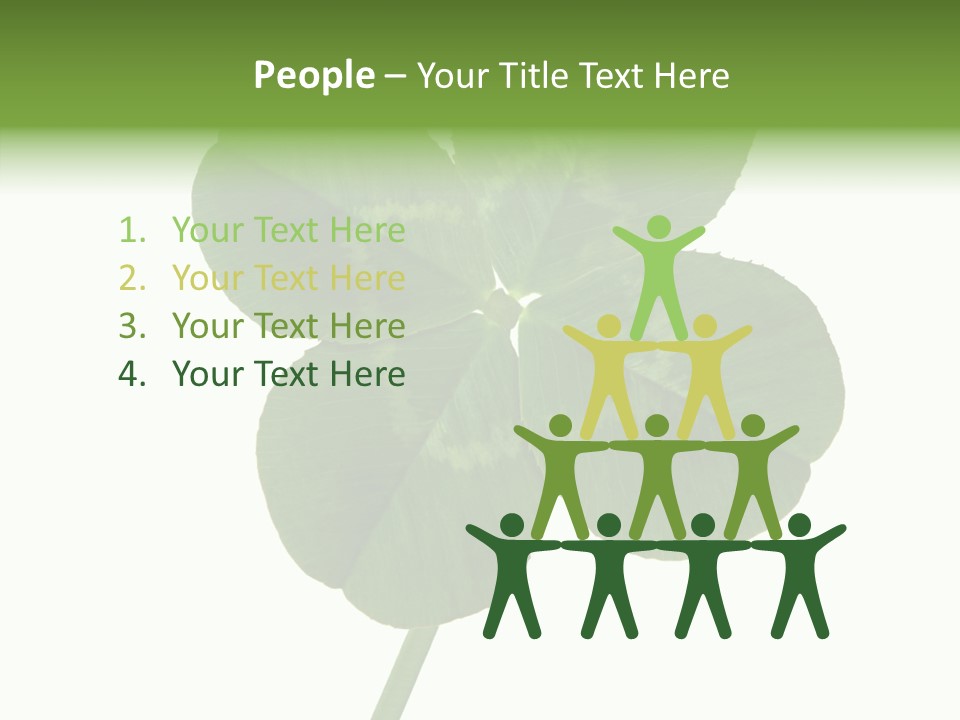 White Background Leaf One Object PowerPoint Template