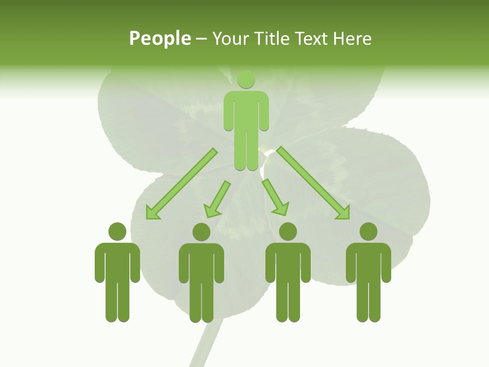 White Background Leaf One Object PowerPoint Template