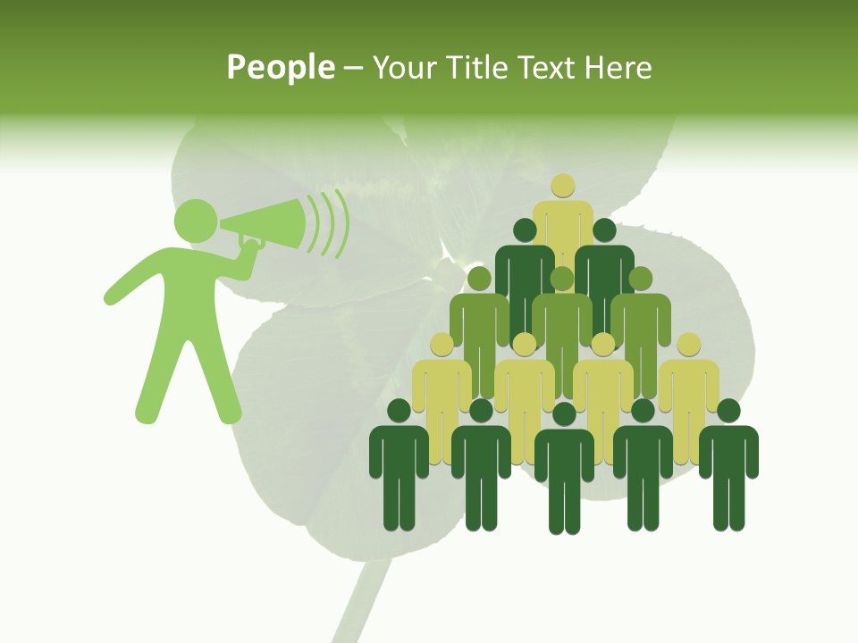 White Background Leaf One Object PowerPoint Template