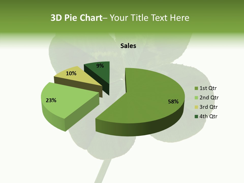 White Background Leaf One Object PowerPoint Template