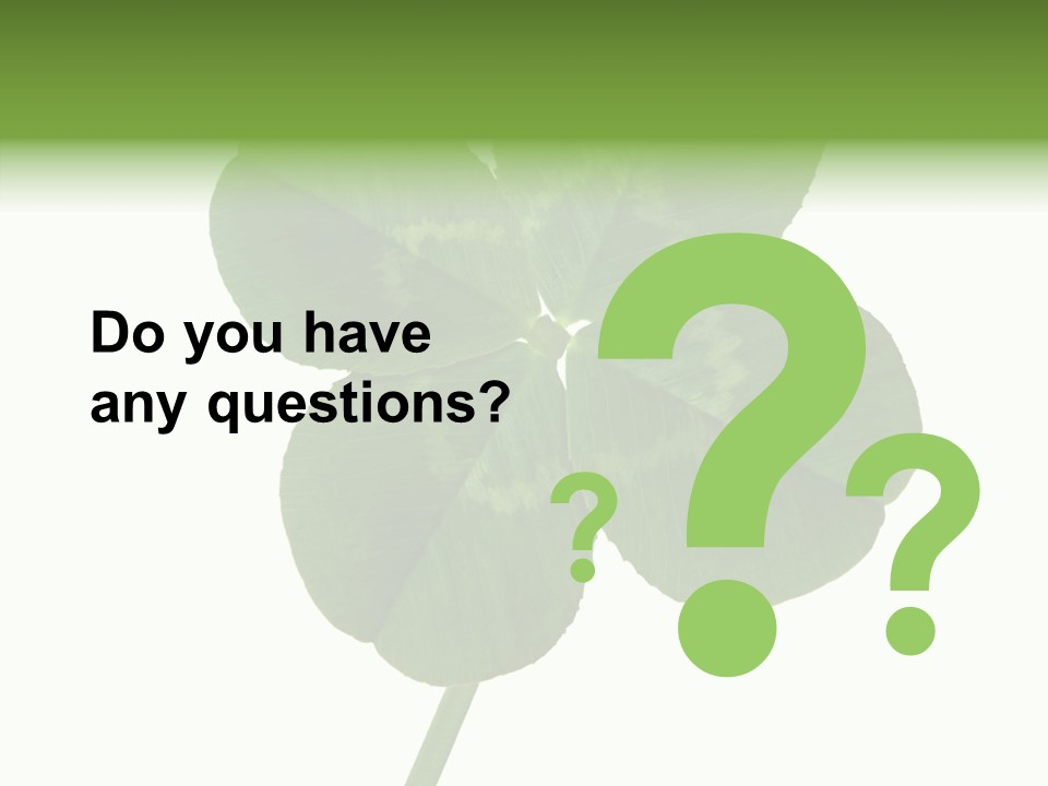 White Background Leaf One Object PowerPoint Template