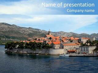 Croatia Summer Old PowerPoint Template