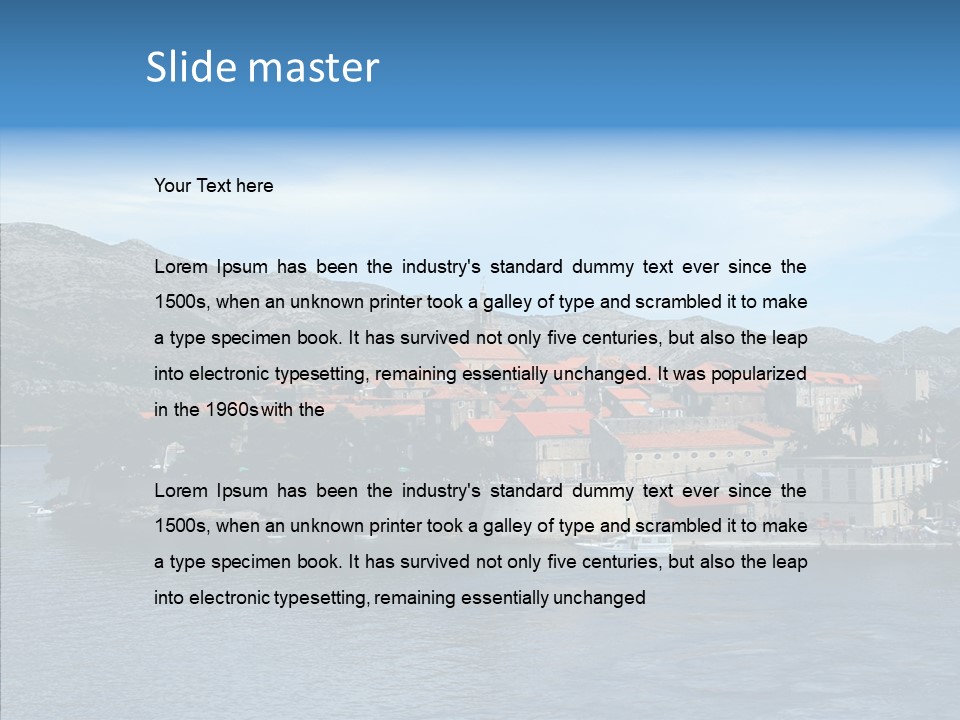 Croatia Summer Old PowerPoint Template