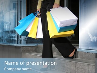 Cheerful Customer People PowerPoint Template