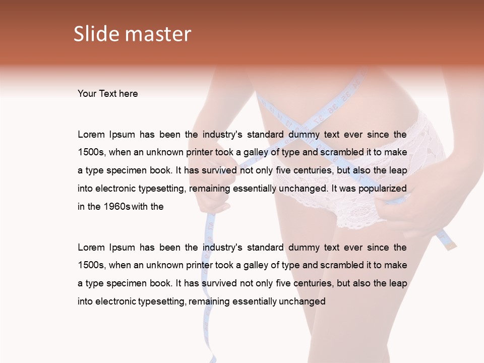 Panties Healthy Girl PowerPoint Template