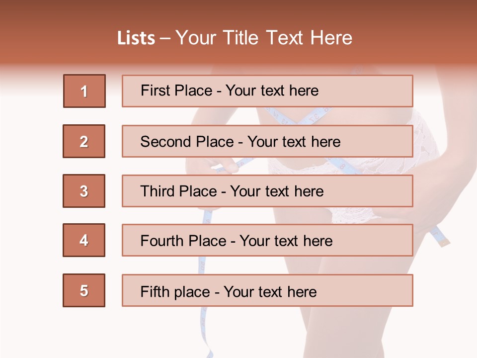 Panties Healthy Girl PowerPoint Template