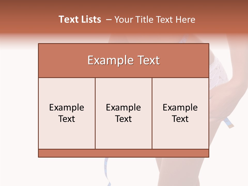 Panties Healthy Girl PowerPoint Template