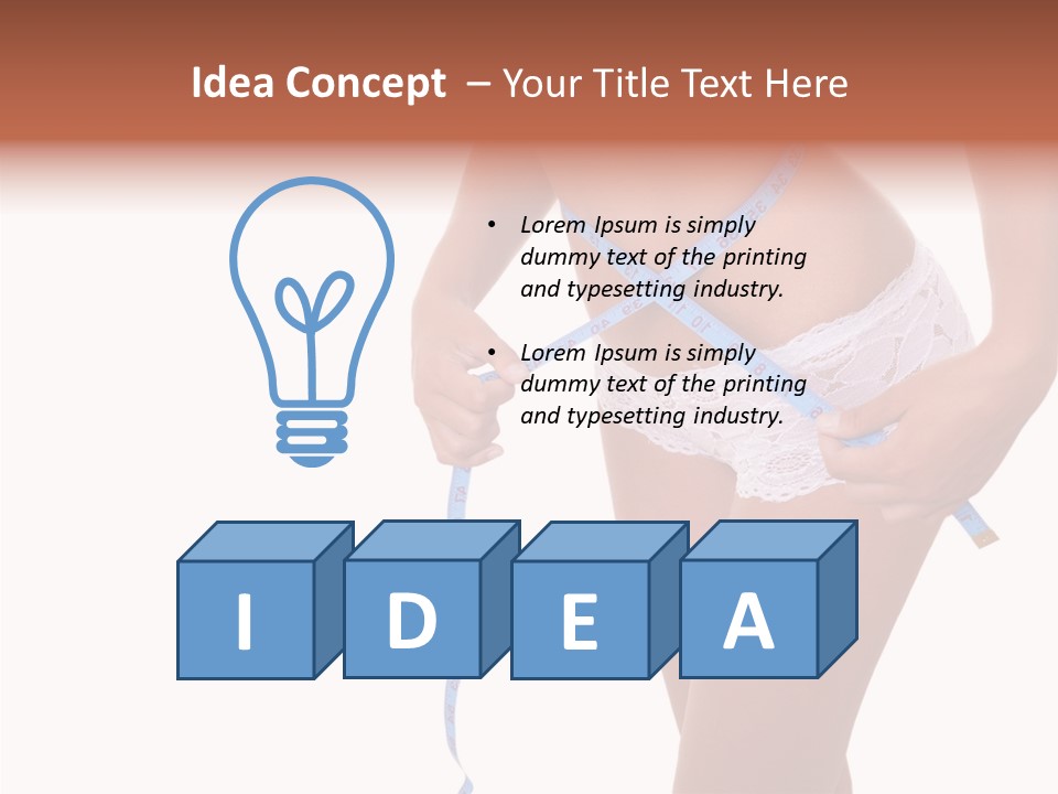 Panties Healthy Girl PowerPoint Template