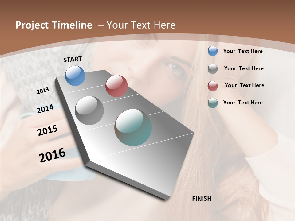Infection Caucasian Headache PowerPoint Template