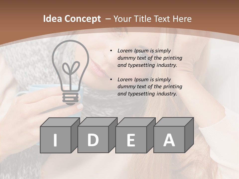 Infection Caucasian Headache PowerPoint Template