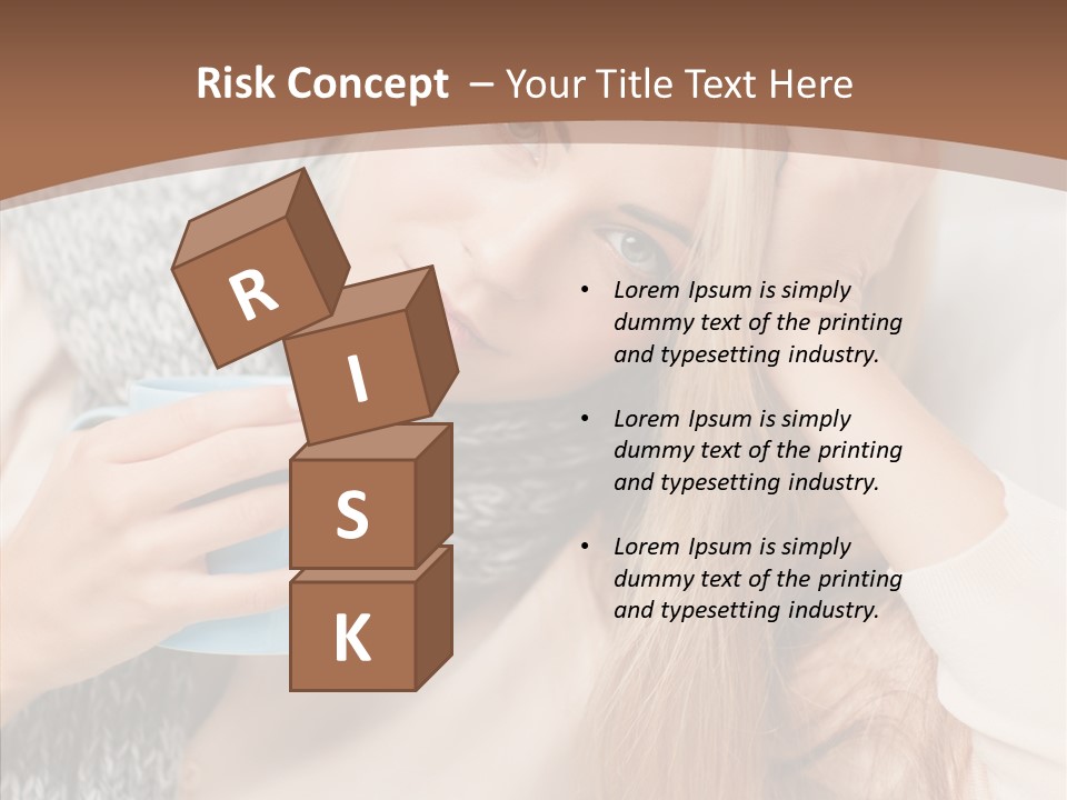 Infection Caucasian Headache PowerPoint Template