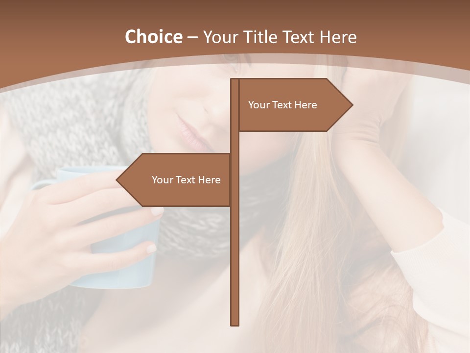 Infection Caucasian Headache PowerPoint Template