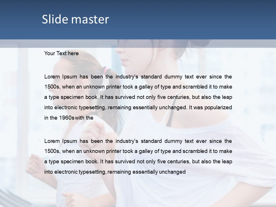 Muscles Fitness Group PowerPoint Template