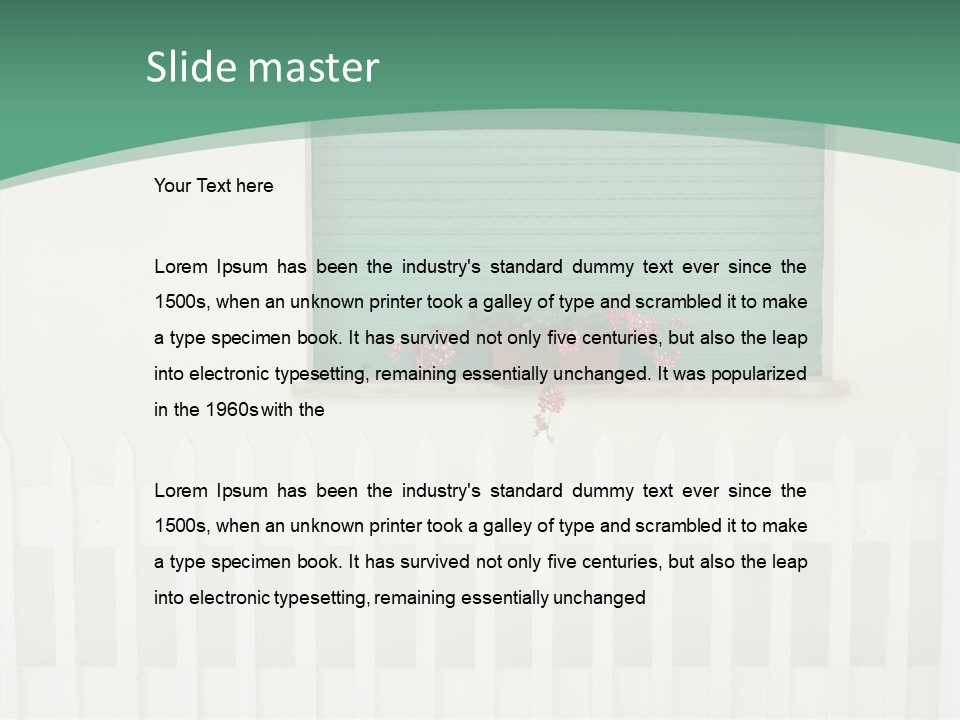 Exterior Summer Green PowerPoint Template