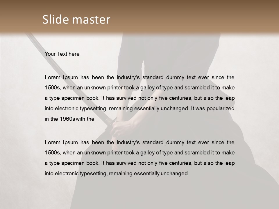 Swords Samurai Strength PowerPoint Template
