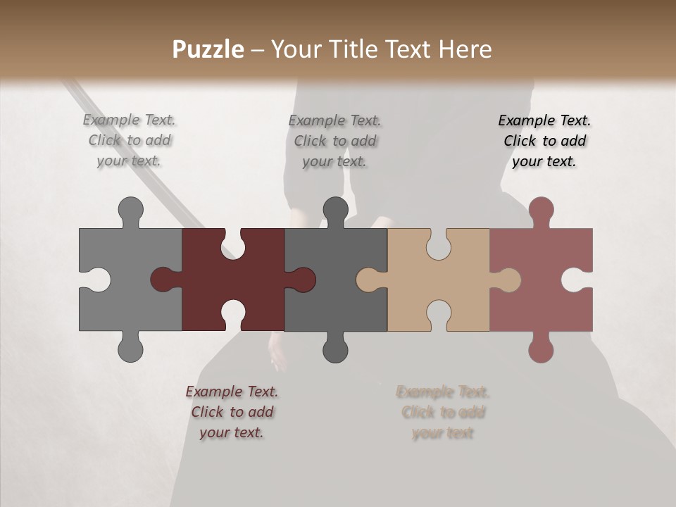 Swords Samurai Strength PowerPoint Template
