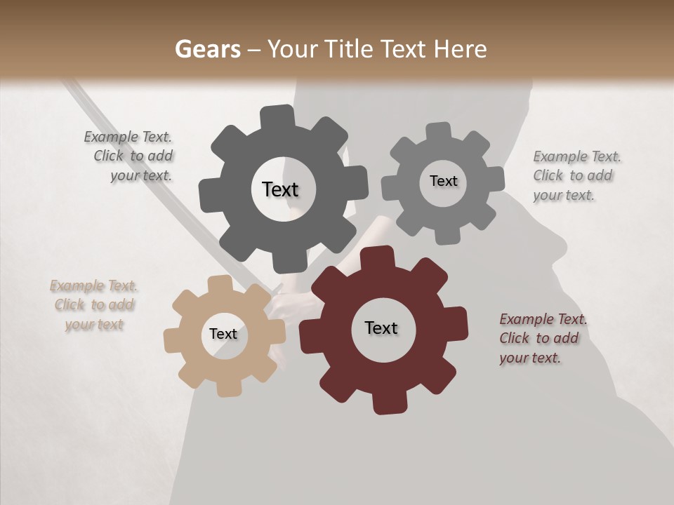 Swords Samurai Strength PowerPoint Template