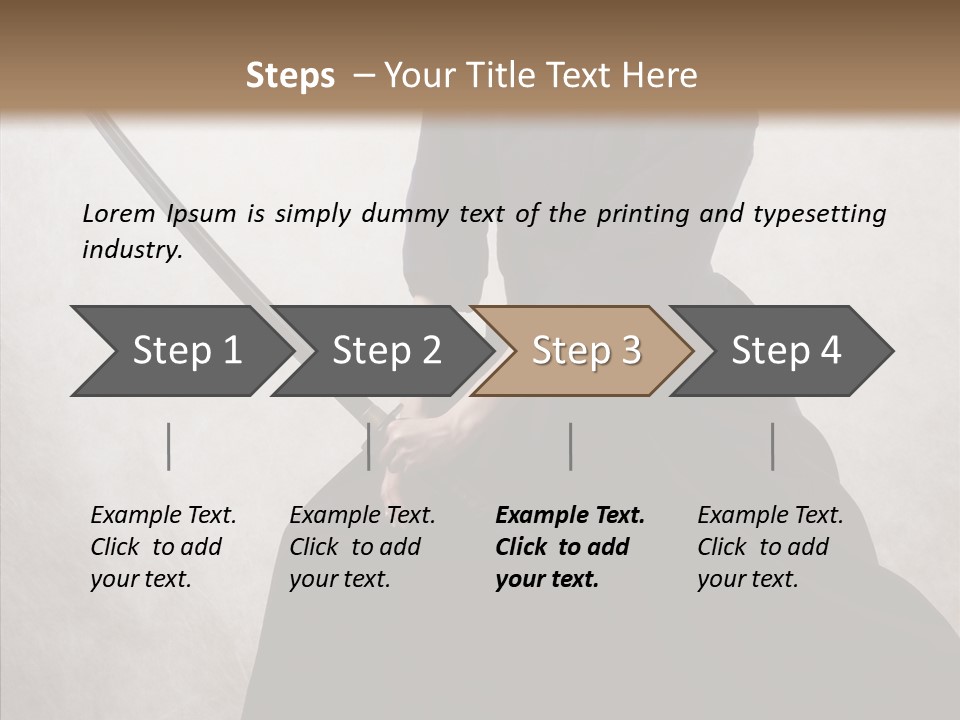Swords Samurai Strength PowerPoint Template